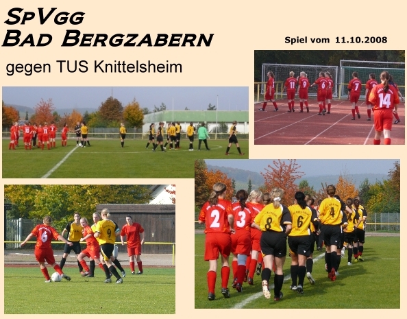 Mädchen Fußballmannschaft Bad Bergzabern gegen TUS Knittelsheim