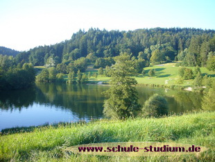 Starkholzbacher See in Erlenhof. Seen in Baden-Württemberg