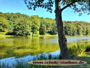 Weiher Saarbrücken im Deutsch-Französischen Garten. Seen im Saarland