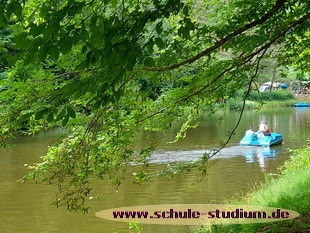 Tretbootfahren am Paddelweiher in Hauenstein