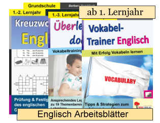 Englisch Arbeitsblätter ab 1. Lernjahr